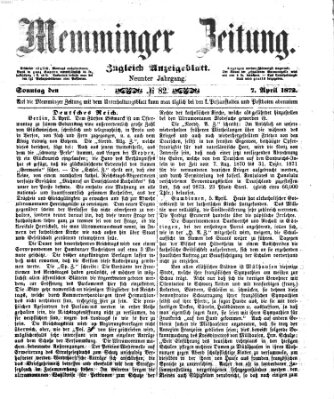 Memminger Zeitung Sonntag 7. April 1872