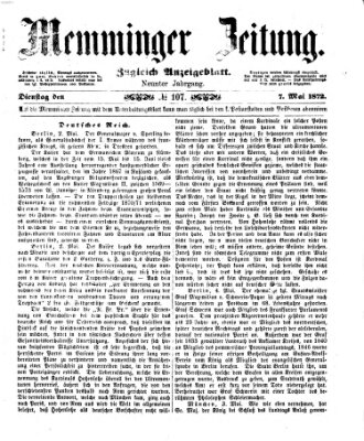Memminger Zeitung Dienstag 7. Mai 1872
