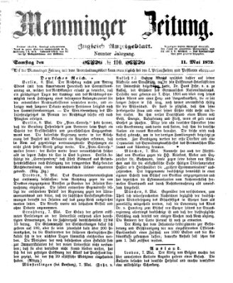 Memminger Zeitung Samstag 11. Mai 1872