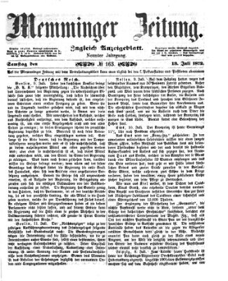 Memminger Zeitung Samstag 13. Juli 1872