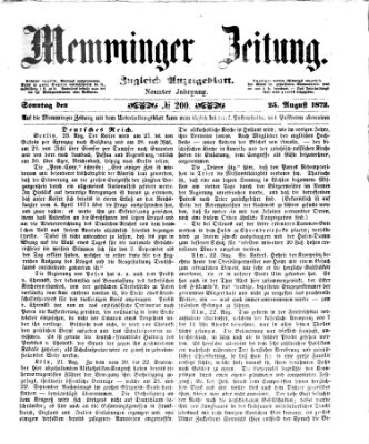 Memminger Zeitung Sonntag 25. August 1872
