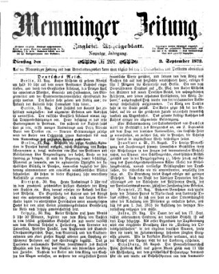 Memminger Zeitung Dienstag 3. September 1872