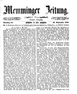 Memminger Zeitung Samstag 28. September 1872