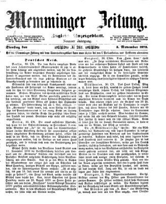 Memminger Zeitung Dienstag 5. November 1872