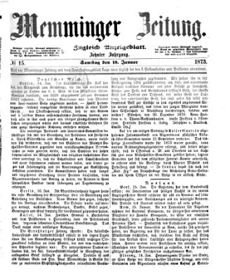 Memminger Zeitung Samstag 18. Januar 1873