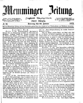 Memminger Zeitung Sonntag 19. Januar 1873