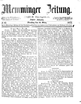 Memminger Zeitung Dienstag 18. März 1873