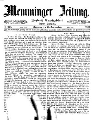 Memminger Zeitung Sonntag 21. September 1873
