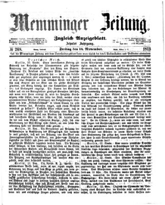 Memminger Zeitung Freitag 14. November 1873