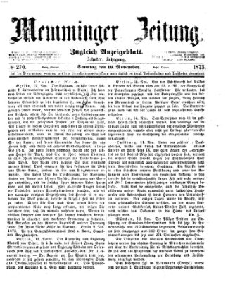 Memminger Zeitung Sonntag 16. November 1873