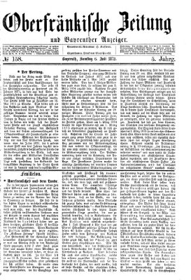 Oberfränkische Zeitung und Bayreuther Anzeiger (Bayreuther Anzeiger) Samstag 6. Juli 1872
