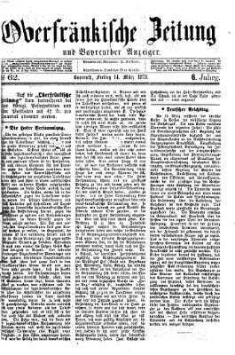 Oberfränkische Zeitung und Bayreuther Anzeiger (Bayreuther Anzeiger) Freitag 14. März 1873