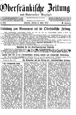 Oberfränkische Zeitung und Bayreuther Anzeiger (Bayreuther Anzeiger) Freitag 21. März 1873
