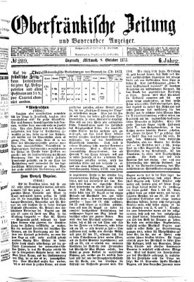 Oberfränkische Zeitung und Bayreuther Anzeiger (Bayreuther Anzeiger) Mittwoch 8. Oktober 1873