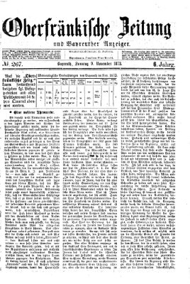 Oberfränkische Zeitung und Bayreuther Anzeiger (Bayreuther Anzeiger) Sonntag 9. November 1873
