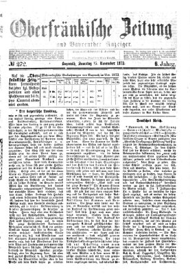 Oberfränkische Zeitung und Bayreuther Anzeiger (Bayreuther Anzeiger) Samstag 15. November 1873