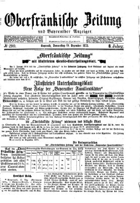 Oberfränkische Zeitung und Bayreuther Anzeiger (Bayreuther Anzeiger) Donnerstag 18. Dezember 1873