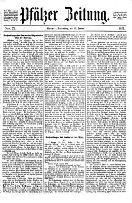 Pfälzer Zeitung Donnerstag 26. Januar 1871