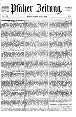 Pfälzer Zeitung Dienstag 31. Januar 1871