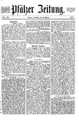 Pfälzer Zeitung Dienstag 28. Februar 1871