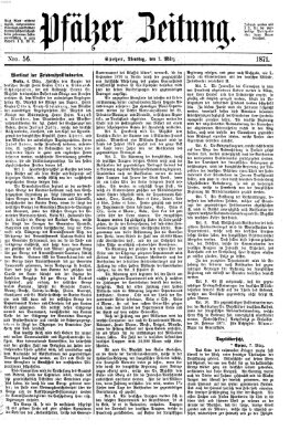 Pfälzer Zeitung Dienstag 7. März 1871