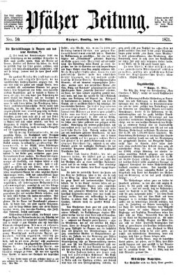 Pfälzer Zeitung Samstag 11. März 1871