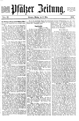 Pfälzer Zeitung Montag 27. März 1871