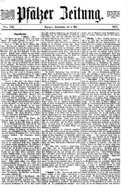 Pfälzer Zeitung Donnerstag 4. Mai 1871
