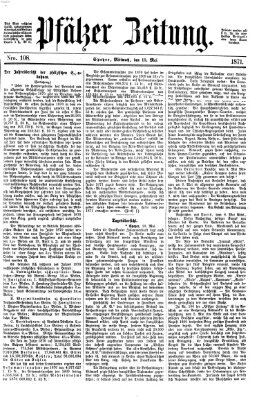 Pfälzer Zeitung Mittwoch 10. Mai 1871