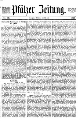 Pfälzer Zeitung Mittwoch 14. Juni 1871