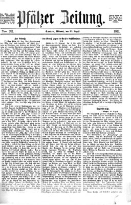 Pfälzer Zeitung Mittwoch 30. August 1871