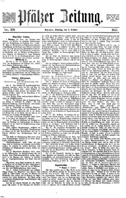 Pfälzer Zeitung Dienstag 3. Oktober 1871