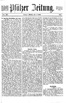 Pfälzer Zeitung Mittwoch 11. Oktober 1871