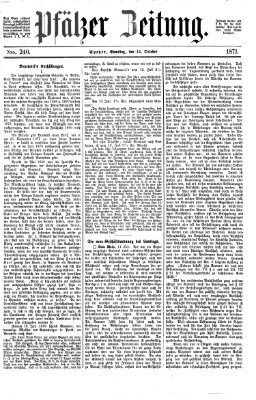 Pfälzer Zeitung Samstag 14. Oktober 1871