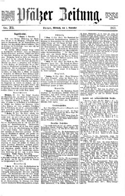 Pfälzer Zeitung Mittwoch 1. November 1871
