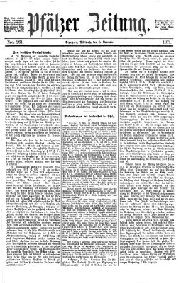 Pfälzer Zeitung Mittwoch 8. November 1871
