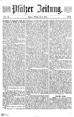 Pfälzer Zeitung Samstag 13. Januar 1872