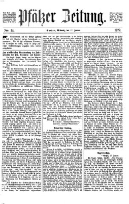 Pfälzer Zeitung Mittwoch 17. Januar 1872