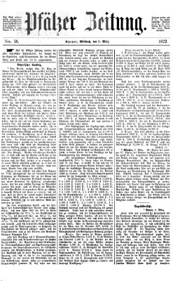 Pfälzer Zeitung Mittwoch 6. März 1872