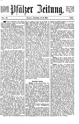 Pfälzer Zeitung Donnerstag 28. März 1872