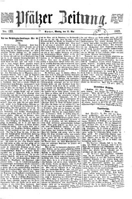 Pfälzer Zeitung Montag 27. Mai 1872
