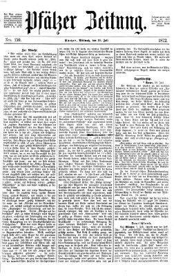 Pfälzer Zeitung Mittwoch 10. Juli 1872
