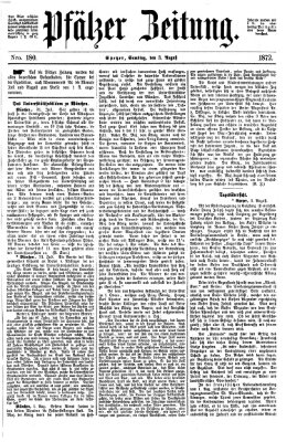 Pfälzer Zeitung Samstag 3. August 1872