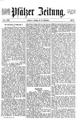Pfälzer Zeitung Freitag 20. September 1872