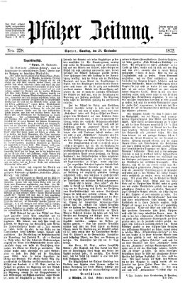 Pfälzer Zeitung Samstag 28. September 1872