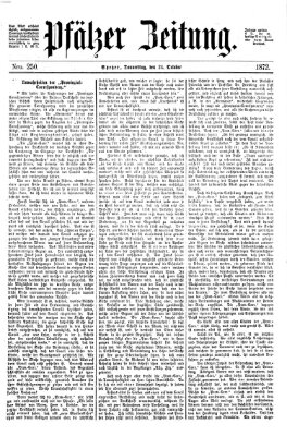 Pfälzer Zeitung Donnerstag 24. Oktober 1872