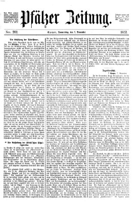 Pfälzer Zeitung Donnerstag 7. November 1872