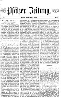 Pfälzer Zeitung Mittwoch 5. Februar 1873