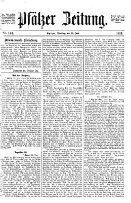 Pfälzer Zeitung Dienstag 24. Juni 1873