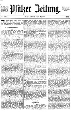 Pfälzer Zeitung Mittwoch 3. September 1873